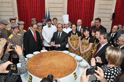 Le Président de la République a partagé la galette de l’Epiphanie avec une délégation de la Confédération de la Boulangerie