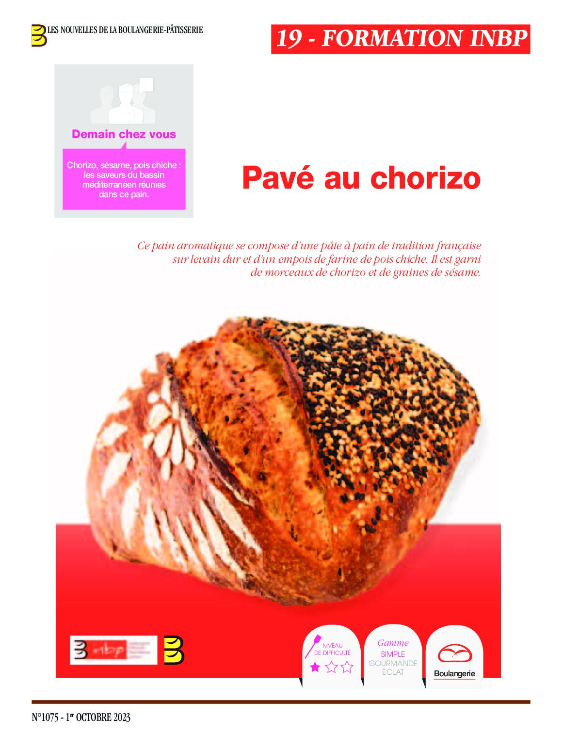 Pavé au chorizo