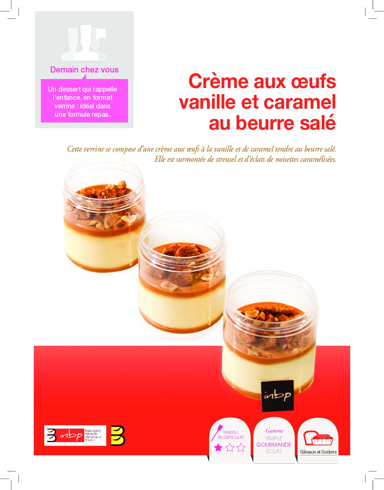 Crème aux œufs vanille et caramel au beurre salé