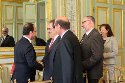 Préparation de la conférence sociale des 7 et 8 juillet   Les représentants de l’UPA reçus par le Président de la République